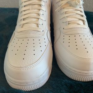 New Nike Air Force 1- all white Rare two swoosh